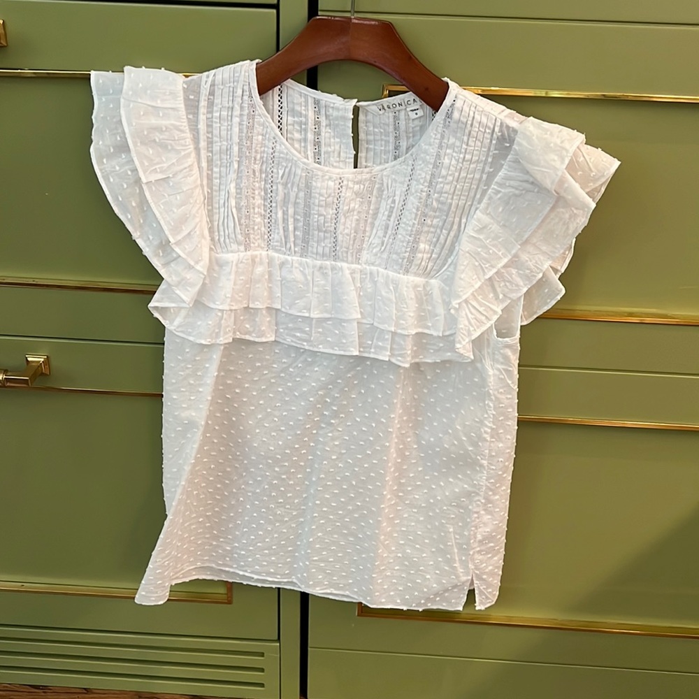 Veronica Beard white blouse - size 6